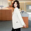 Damespakken Blazers Women Blazer Lange mouwen Solid Color Simple Modieuze Classic Chic Solid Colour Office Ladies Elegant Blazer Tops 2022 T221027