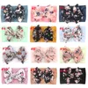 Kinderen Elastische haarband Boheemse kinderen Haaraccessoires Print Nylon Bandeau Baby Girls Bow Headband Fashion Decoratie