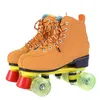 Patins à glace Sport Déformation de la patinoire à 4 roues Simple Double-Row Roller Poulie Chaussures Flash Wheel Quad Skating L221014