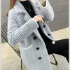女性の毛皮の模倣ミンクベルベットコート女性のミディアムロング格子縞の秋の冬の厚いルーズスーツカラー