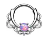 Zircon Fake Septum Piercing Nose Ring Hoop For Girl Men Faux Body Clip Rings Jewelry Non-Pierced