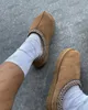 тапочки Tasman Tazz каштановые шлепанцы из овчины из овчины классические ультра мини-ботинки на платформе зимние туфли без шнуровки женские и мужские туфли без шнуровки замшевый верх из шерсти осень