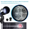 Télescope AOMEKIE 40070 réfracteur avec trépied haut support Mobile 16X/66X Image érigée pour l'observation de la lune dans l'espace cadeau pour enfants débutants