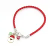 Pulseras al por mayor de la cuerda de la trenza del cuero de la PU de la pulsera del encanto de la joyería del regalo de la Navidad para los regalos de las mujeres