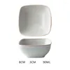 Bowls Seasoning Dish Creative Square Ceramic Sauce Bowl Ingredient Pot Tableware Household Taste Pastry Snack Cold