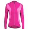 Racing Jackets Outdoor Bicycle Jacket Sweater Women Long Sleeve Coat Road MTB Top Cycling Jersey Wear Elegance Shirt Trip Breathable