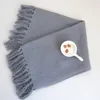 Serviette de Table faite à la main avec pompon en fil de coton teint, torchon solide pour la maison, fête de mariage, tasse de cuisine, serviettes de table, Style nordique