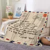 Envelope Blankets Throw Mom Dad Husband to Son Daughter Wife Letter Travel Blanket Families Love Bedding Warm Cover Sheet Spring S2391769