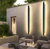 Modern Outdoor LED Wall Lamp 110V 220V Long LEDS Light IP67 Waterproof Lighting Garden Villa Porch Sconce Lamp Luminaire