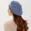 Berretti autunno inverno retrò elegante berretto antivento classico cappello caldo intrecciato per donna