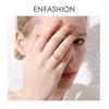 Anillos de racimo ENFASHION Curva Anillo de apertura de cristal Color dorado Forma de cuerda para mujeres Accesorios Dedo Joyería de moda Regalos R194010