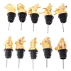 Bar Tools 1pc Zink Eloy Animals Head Wine Pourer Bottle Stoppers Aerators Gift Home Stopper Drop Delivery 2022 SMTI2