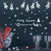 Christmas Decorations Glass Stickers Home Decor Ornaments Xmas Snowflake Santa Claus Door Shop Window Sticker Year Decoration