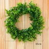 Decorative Flowers 33/47cm Big Artificial Wreath Wall Hanging Plants Fake Garland Plastic Pine Tree Leaf For Thanksgiving Christmas Door