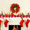 ديكورات عيد الميلاد 2M 10 سلسلة أضواء زهرة إكليل البونسيت الاصطناعية للمنزل ديكور ديكور عيد الميلاد شجرة الزخارف الزخارف 221027