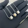 Luxury Fashion Choker Necklace Studs Designer Jewelry Charm Wedding Letter Pendants Halsband och armband uppsättning för kvinnor med initialt silverhängenhalsband