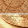 Tafelmatten rattan geweven placemats niet -slip hittebestendige plaats mat rieten placemat trivets voor schalen rond 40 cm