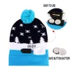 Berretto natalizio lavorato a maglia a LED Beanie Light Up Illuminate Warm Hat per bambini Adulti Cap decorazione capodanno GCC164