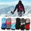 Ski Gloves 1 Pair Winter Warm Thicken Kids Skiing 8-13Y Adjustable Waterproof Windproof Cycling Outdoor Sports Equipment L221017