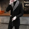 Vestes pour hommes mode japonaise coréenne 2022 automne hiver fourrure intégrée hommes manteau petit costume coupe ajustée vêtements d'extérieur Chaquetas Hombre