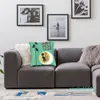 Kussengroene achtergrond Twee poedel in een witte kogelstoel covers sofa home decoratieve huisdier honden cartoon vierkante kast 45x45 cm