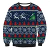 Men's Sweaters Reindeer Santa Bell Printed Christmas Sweater Unisex Autumn Vacation Party Ugly Women Men Sweatshirts Tops