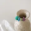 バックイヤリングオーム韓国キャンディーカラーエナメル幾何学丸耳カフスタッキ型シンプルなCシェイプクリップ女性ウェディングジュエリー