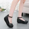 Dress Shoes 41-43 Big Size echte lederen dames enkel riem platform swing sneakers verliezen gewicht 2022 zomer casual vrouw