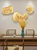 Decorative Figurines Art Heart-Shaped Leaf Wall Decoration Chinese Living Room And Tea Soft Decorations