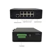 Switch POE Gigabit 2-ottico 8-elettrico Ricetrasmettitore ottico di rete ad anello di gestione industriale a 10 porte