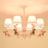 Lampes suspendues Enfants Lustres Lumières Salon Décoration Maison Lustre Moderne Pour Bébé Décor Chambre Rose Cheval Luces Led Lustre