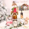 Capinho da garrafa de vinho de Natal Decora￧￵es de capa de capa pendurada no jantar de chap￩u para casa decora￧￣o de mesa de casa gcc162