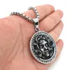 Pendant Necklaces Unisex 316L Stainless Steel Cool Punk Gothic Medusa Clean Stone Free Chain