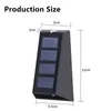 Solar Wall Lights Outdoor Fence Lights LED Waterproof Stair Light Up and Down 7 Color Changing Exterior Patio