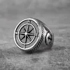 Cluster Rings Navigator Compass Sailor Anchor Stainless Steel Mens Punk Hip Hop For Male Boyfriend Jewelry Creativity Gift Wholesale