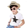 Berets 2022 Summer Children Sun Hat The Boy Jazz Cap Beach Beads 8 Colors Head Округа 56 см 8096