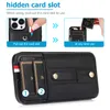 Luxury Leather Wallet Card Slot Falls för iPhone 14 13 12 Pro Max Mini 11 Pro X Xs XR 8 7 Plus SE Finger Strap Holder Back Cover