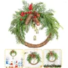 Dekoratif Çiçekler 40cm Noel Çelenk Yapay Pinecone Rattan Asma Süsler Ön kapı duvar çelenkleri yıl için Pary Layou