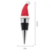 Bar Tools Christmas Alloy Bottle Stopper Red Green Santa Hat Beverage Cap Leak Proof Champagne Bottles Sealer Xmas Wine Accessories Smtow