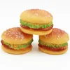 Squeaky Burger Pet Hamburger Dog Toy Toy, звучащий игрушки для прорезывания зубов собаки сферический прочный щенк Интерактивный слезоточив