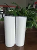 USA Stock Sublimation Blanks Blanc 20oz Tasses Gobelets de bouteille d'eau droite avec couvercle en plastique paille en acier inoxydable tasses à vide SS1109
