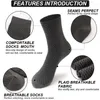 Chaussettes pour hommes 10pairslot fibre de bambou longue noire affaires douce respirante de haute qualité automne pour homme plus taille 39-48 221027