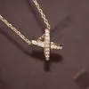 Cross X Diamond Necklace Ladies Classic Designer Pendant Neckor for Women Jewelry