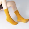 Sports Socks Women Non-Slip Yoga Crew With Silicone Grips Ribbed Cotton Dance Stockings T4MF