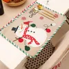 Table Mats 4pcs Broidered Santa Claus Snowman Mat Restaurant El Potholder Decoration