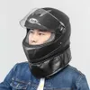 Fahrradhelme 1PC 31x27CM Ectric Motorradhelme mit High-Dinition-Antibeschlag-Vollgesichts-Winter-Warmhelm für Männer und Frauen L221014