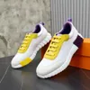 Luxury technical elasticSports Shoes sneakers sports light Italian brand men's casual walking EU38-46.Box