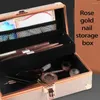 Nail Art Kits Luxus Rechteck Doppelschicht Puffer Dateien Container Werkzeug Leere Aufbewahrungsbox Pinzette Clippers Stifte Polieren