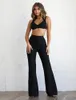 Dames jumpsuits dames rompers 2022 dames zwart tweedelig v-neck jumpsuit vestido celebrity avondfeestje verbandengroothandel groot