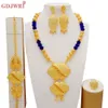 Bijoux de mariage Ensembles de bijoux luxueux Dubai Gold Color Bijoux African Indian Ethiopie Bridal Wedding Gifts Party for Women Collier Boucles d'oreilles Set 221026